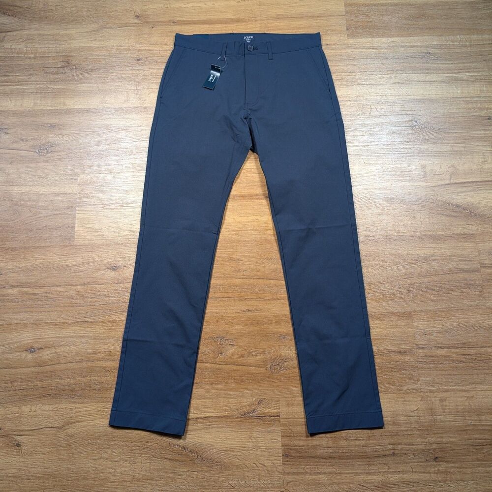 J Crew Tech Pants Mens 30x32 Blue Slim Chino Performance Golf Stretch NWT